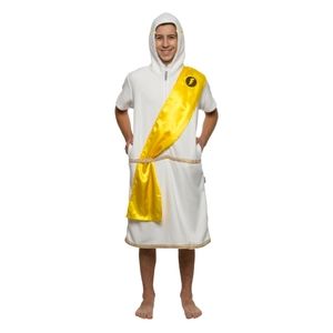 FUNZIEZ! Zeus Greek Roman God Costume Pajamas - One Piece Novelty Toga Jumpsuit